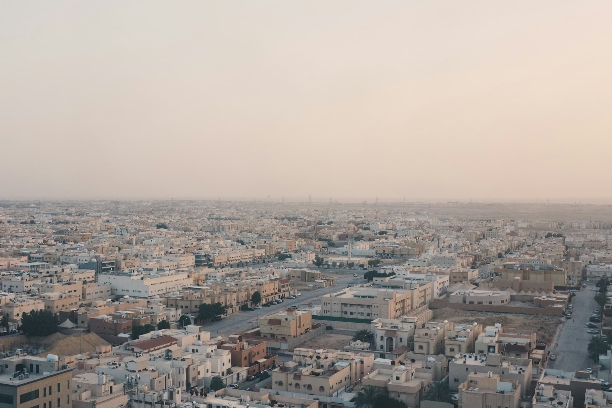 Riyadh urban fabric representing mixed residential and commercial property environments
