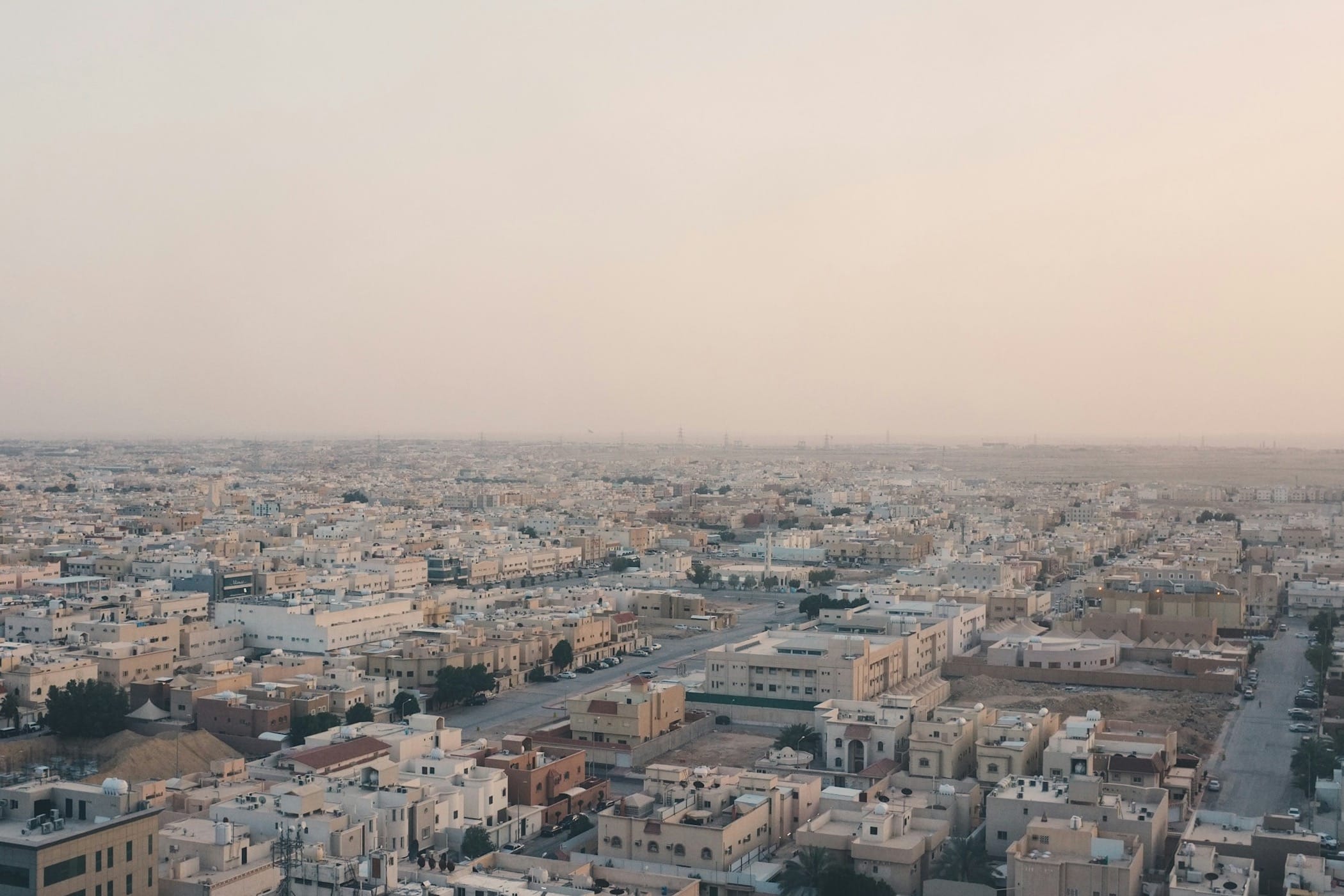 Riyadh urban fabric representing mixed residential and commercial property environments