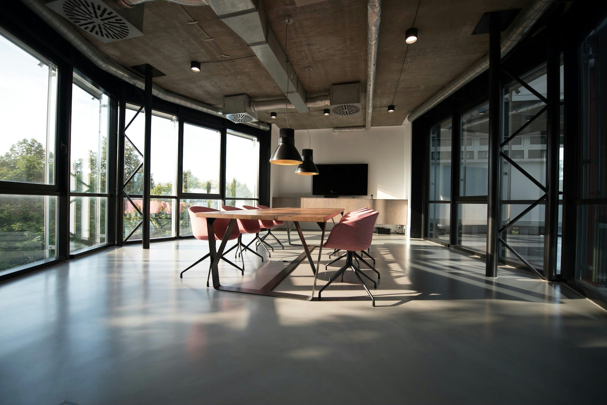 Corporate meeting room representing workplace facility environments